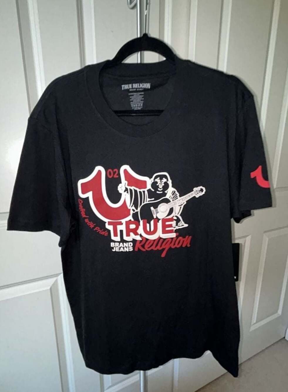 True Religion Big HS Buddha SS Tee Jet Black Size XL